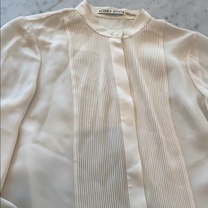 Alice and Olivia silk button down blouse